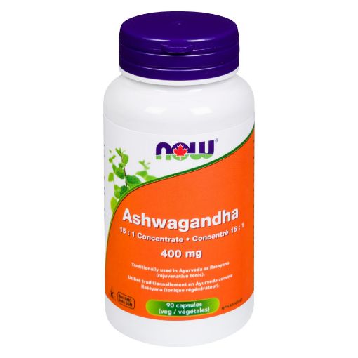 Picture of NOW ASHWAGANDHA 400MG - VEGETABLE CAPSULES 90S