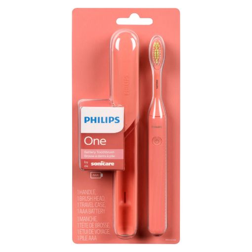 Picture of PHILIPS ONE BY SONICARE BATTERY TOOTHBRUSH - MIAMI CORAL HY1100/01