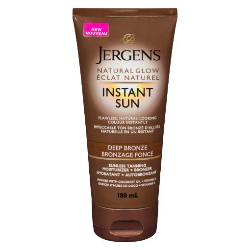 Picture of JERGENS NATURAL GLOW INSTANT SUNLESS TANNING MOISTURIZER -DEEP BRONZE 180ML