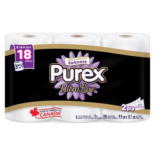 Picture of PUREX ULTRA LUXE TRIPLE ROLL 198SHT 2PLY 6S