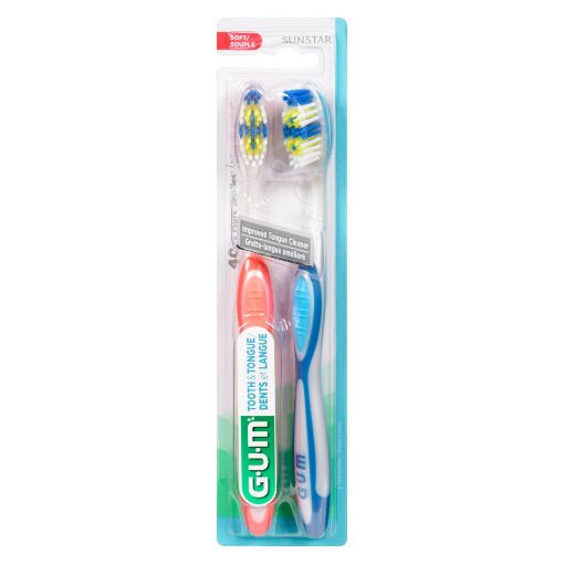 Picture of GUM TOOTHandTONGUE TOOTHBRUSH - SOFT 2S