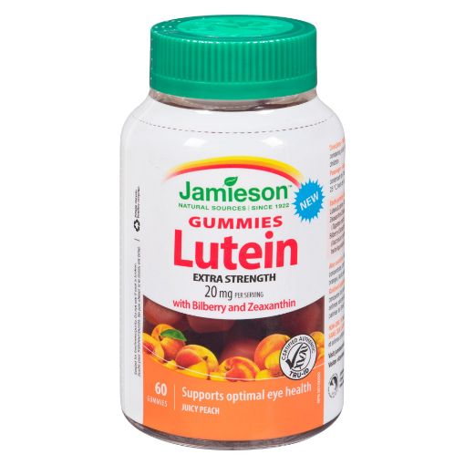 Picture of JAMIESON LUTEIN GUMMY - 20MG EXTRA STRENGTH - PEACH FLAVOUR 60S