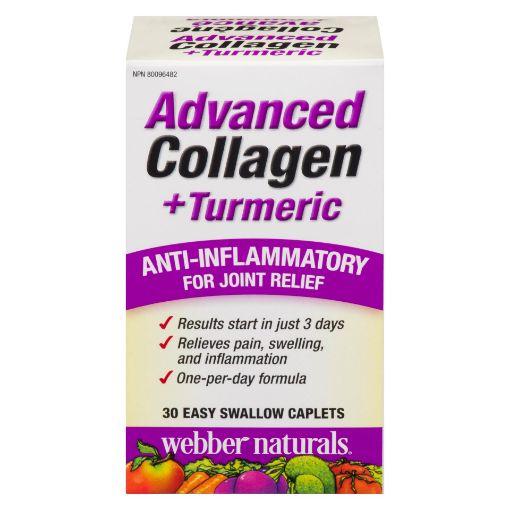 Picture of WEBBER NATURALS ADVANCED COLLAGEN + TURMERIC CAPSULES 30S                  