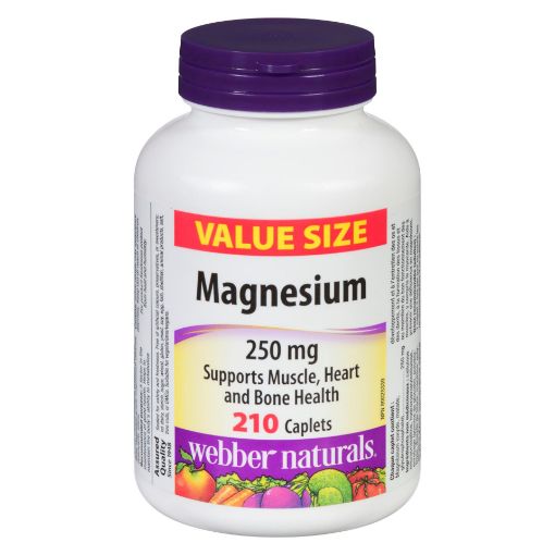 Picture of WEBBER NATURALS MAGNESIUM 250MG VALUE SIZE CAPLETS 210S