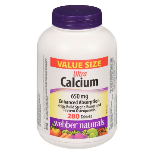 Picture of WEBBER NATURALS CALCIUM 650MG VALUE SIZE TABLETS 280S
