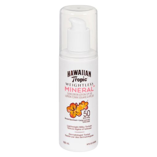 Picture of HAWAIIAN TROPIC MINERAL LOTION WEIGHTLESS SPF50 100ML