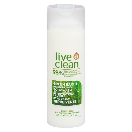 Picture of LIVE CLEAN BODY WASH - GREEN EARTH - EXFOLIATING 500ML                     