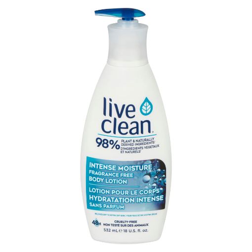 Picture of LIVE CLEAN BODY LOTION W/COCNUT,SHEAandOAT OIL-INTENSE MOIST FRAG FREE 532ML