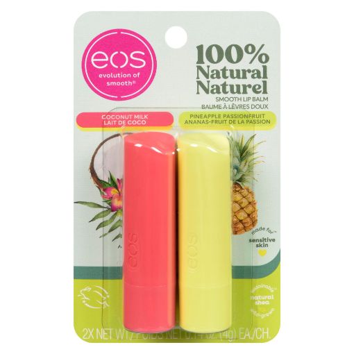 Picture of EOS COCONUT MILK and PINEAPPLE PASSIONFRUIT LIP BALM 2X4GR