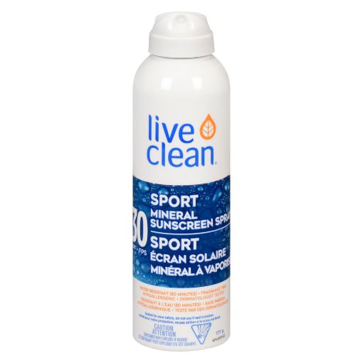 Picture of LIVE CLEAN SPORT MINERAL CONTINUOUS SPRAY SUN SPF30 177ML