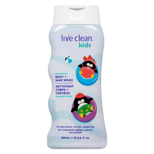 Picture of LIVE CLEAN KIDS BODY and HAIR WASH - MIXED BERRY 350ML
