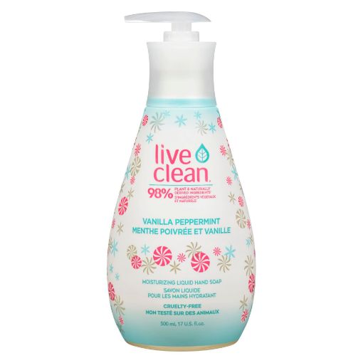 Picture of LIVE CLEAN HOLIDAY HAND SOAP - VANILLA PEPPERMINT 500ML