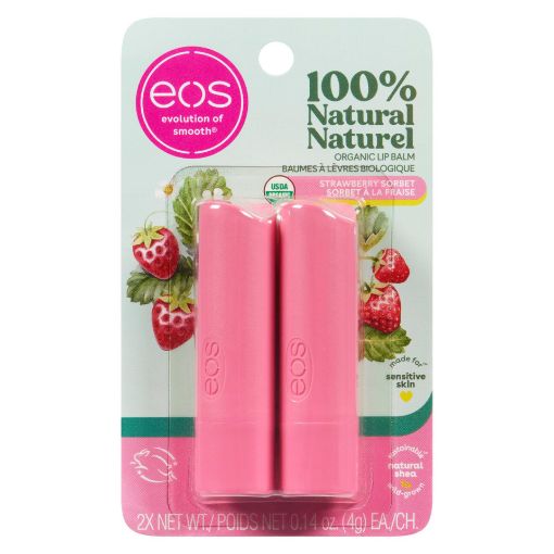 Picture of EOS SMOOTH STICK LIP BALM STRAWBERRY SORBET 2X4GR                          