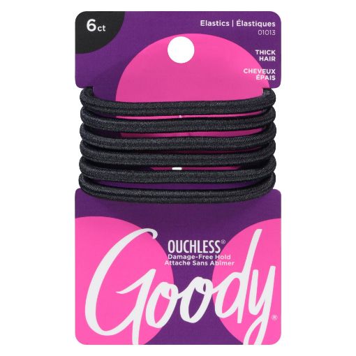 Picture of GOODY OUCHLESS ELASTICS - BLACK - JUMBO THICK 6S