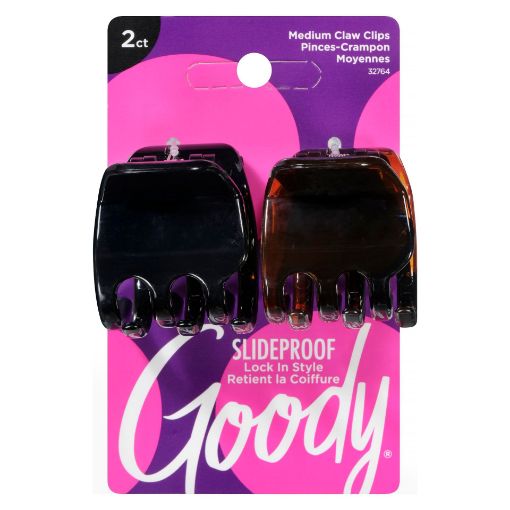 Picture of GOODY MEDIUM HALF CLAW CLIPS - ROUND TOP 2S