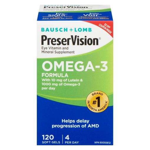 Picture of BAUSCH and LOMB PRESERVISION OMEGA-3 FORMULA 120S