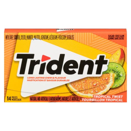 Picture of TRIDENT GUM - TROPICAL TWIST - SLAB 14S                                    