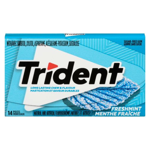 Picture of TRIDENT GUM - FRESHMINT - SLAB 14S                                         