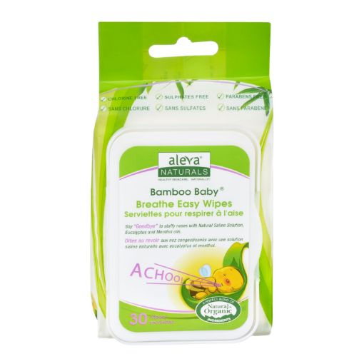 Picture of ALEVA NATURALS BAMBOO BABY WIPES - BREATHE EASY 30S                        