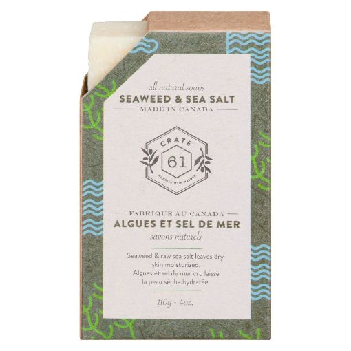 Picture of CRATE 61 SEAWEED AND SEA SALT SOAP - ALL NATURAL 110GR             