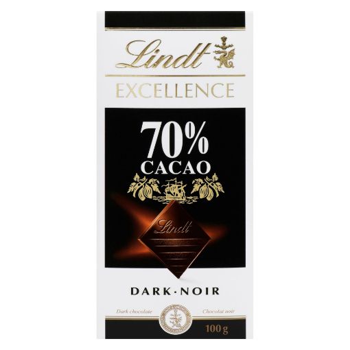 Picture of LINDT EXCELLENCE 70% CACAO BAR - DARK 100GR