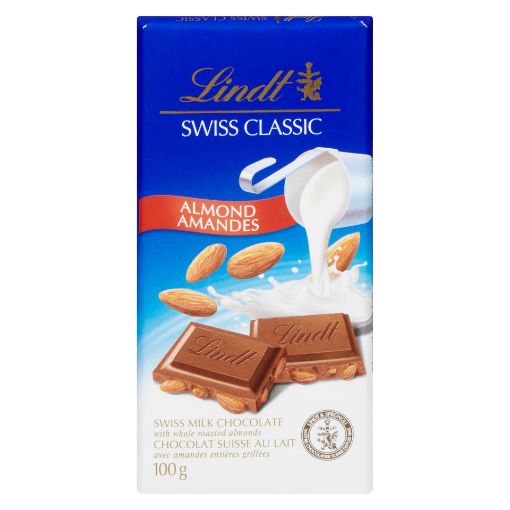 Picture of LINDT SWISS CLASSIC ALMOND BAR - MILK 100GR