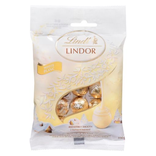 Picture of LINDT LINDOR XMAS MINI BALLS - WHITE 100GR
