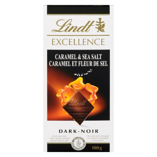 Picture of LINDT EXCELLENCE DARK CHOCOLATE - CARAMEL and SEA SALT 100GR