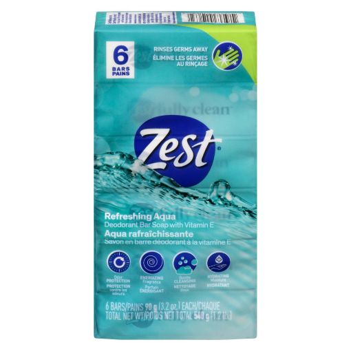 Picture of ZEST BAR SOAP - AQUA 6X90GR                                                