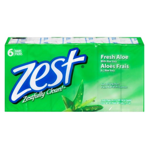 Picture of ZEST BAR SOAP - ALOE WATER and PEAR 6X90GR