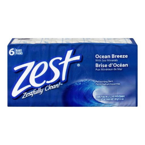 Picture of ZEST BAR SOAP - OCEAN BREEZE 6X90GR                                        