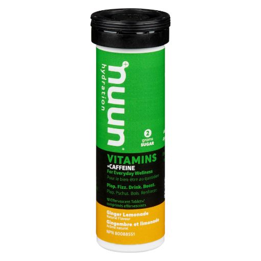 Picture of NUUN HYDRATION VITAMINS + CAFFEINE FOR EVERYDAY WELLNESS - GINGER LEMONADE EFFERVESCENT TABLETS 12S          