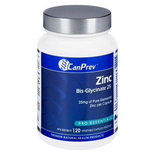Picture of CANPREV ZINC BIS-GLYCINATE - 25MG VEGETABLE CAPSULES 120S                           