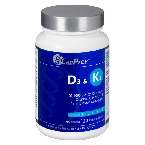 Picture of CANPREV VITAMIN D3 and K2 SOFTGELS 120S