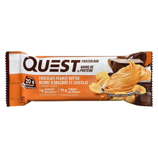 Picture of QUEST BAR - CHOCOLAT PEANUT BUTTER 60GR                                    