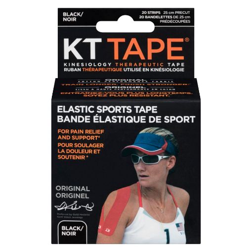 Picture of KT TAPE COTTON BLACK - STRIPS 20S
