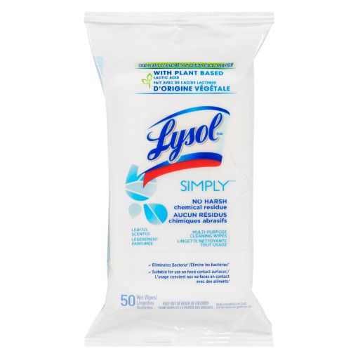 Picture of LYSOL SIMPLY MULTI-PURPOSE CLEANING WIPES - HERBAL TEA SCENT 50S                 
