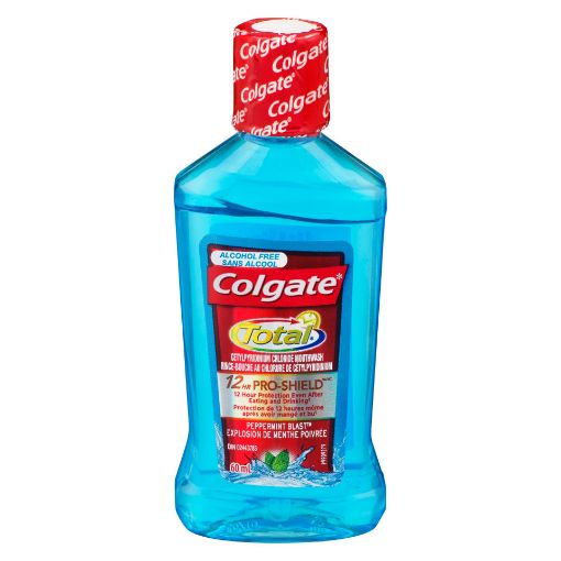 Picture of COLGATE TOTAL MOUTHWASH PEPPERMINT - TRAVEL SIZE 60ML                      