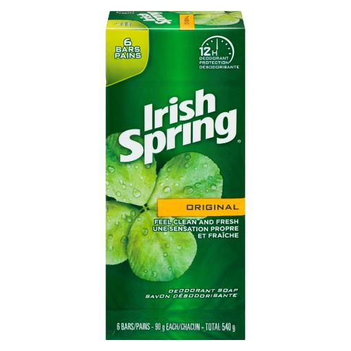 Picture of IRISH SPRING BAR SOAP - ORIGINAL 6X90GR                                    