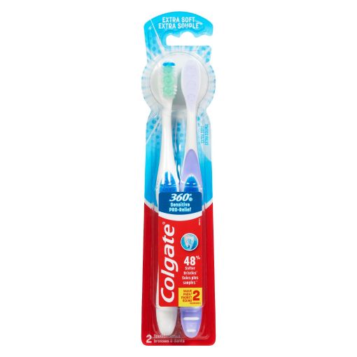 Picture of COLGATE 360 SENSITIVE PRO-RELIEF TOOTHBRUSH - ULTRA SOFT - TWIN PACK 2S    