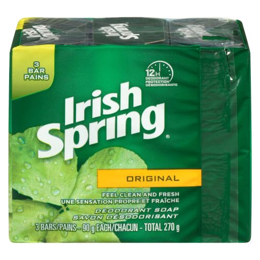 Picture of IRISH SPRING BAR SOAP - ORIGINAL 3X90GR                                    