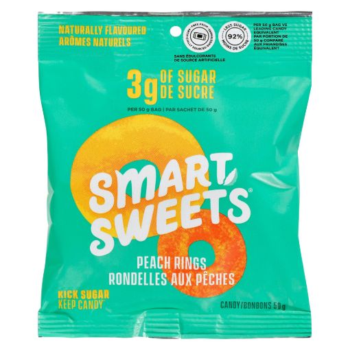 Picture of SMARTSWEETS PEACH RINGS 50GR