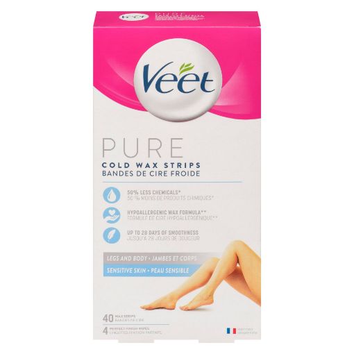 Picture of VEET LEGS and BODY WAX STRIPS PURE 40S