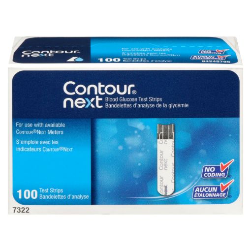 Picture of ASCENSIA CONTOUR NEXT BLOOD GLUCOSE TEST STRIPS 100S                       