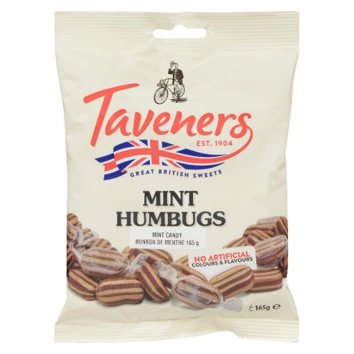 Picture of TAVENERS MINT HUMBUGS 165GR                            