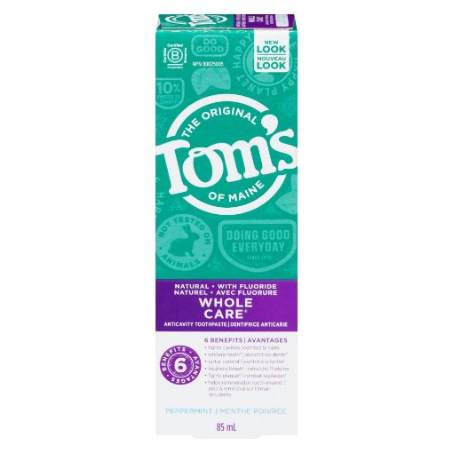 Picture of TOMS OF MAINE WHOLE CARE TOOTHPASTE - PEPPERMINT NATURAL FLUORIDE 85ML