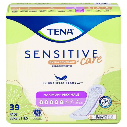 Picture of TENA SENSITIVE CARE PADS - EXTRA COVERAGE - MAXIMUM LONG 39S