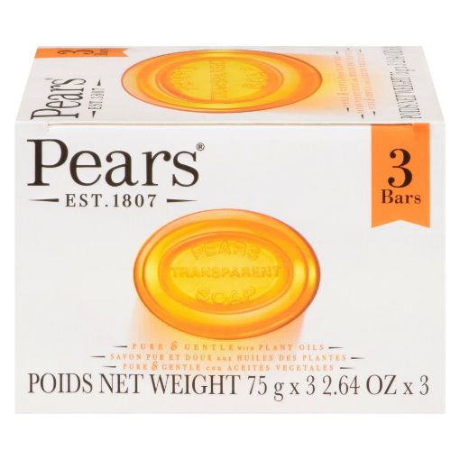 Picture of PEARS TRANSLUSCENT BAR SOAP 3X75GR                                         