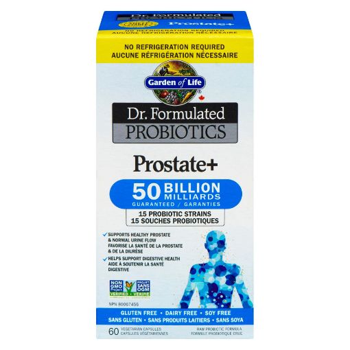 Picture of GARDEN OF LIFE DR. FOMULATED PROBIOTICS  PROSTATE+ - 50 BILLION GUARANTEED 15 PROBIOTIC STRAINS - VEGETARIAN CAPSULES 60S                         