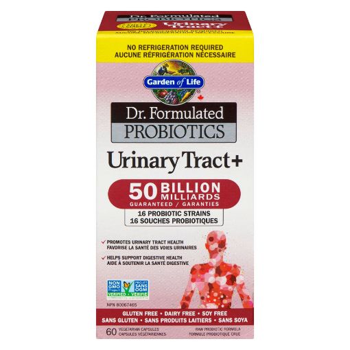 Picture of GARDEN OF LIFE DR. FORMULATED URINARY TRACT+ - 50 BILLION 15 PROBIOTIC STRAINS GUARANTEED -VEGETARIAN CAPSULES 60S
